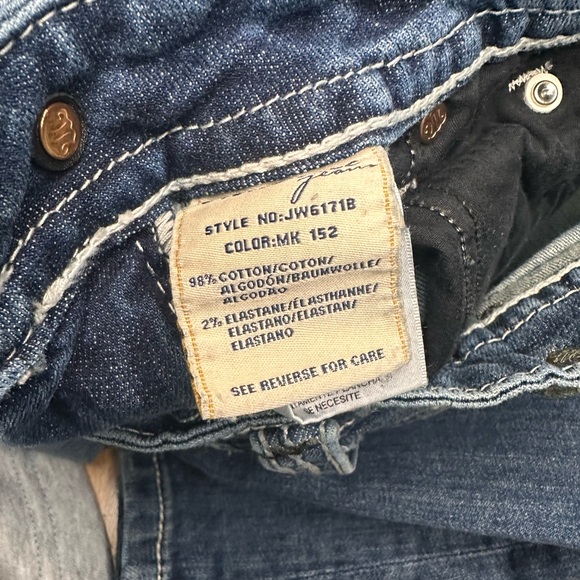 Miss Me Lace Pocket Bootcut Jeans Woman’s Size 26 Y2K  Early 2000s Dark Wash - Picture 6 of 13